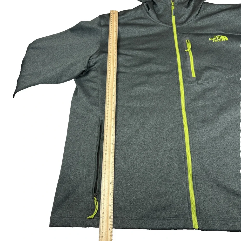 THE NORTH FACE MEN'S FULL ZIP HOODED SWEATSHIRT JACKET GRAY SIZE 2XL